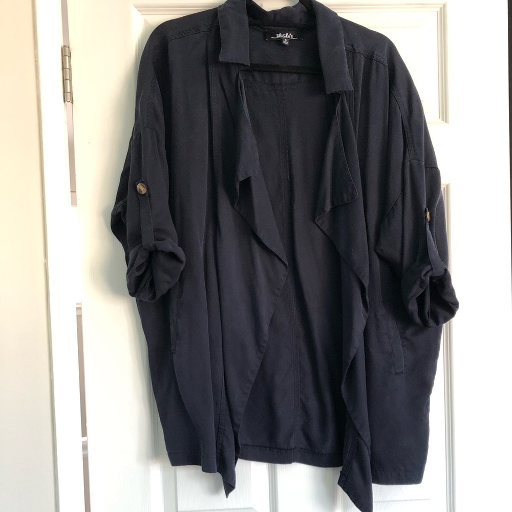 Lulus oversized navy cardigan